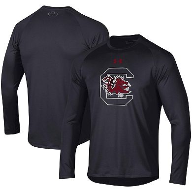 Men's Under Armour Black South Carolina Gamecocks School Logo Tech 2.0 Performance Long Sleeve T-Shirt