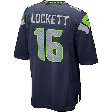 Youth Nike Tyler Lockett Navy Seattle Seahawks Game Jersey