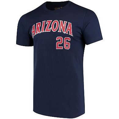 Men's Original Retro Brand Mark Melancon Navy Arizona Wildcats Baseball Name & Number T-Shirt