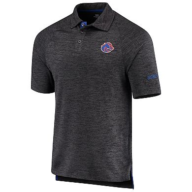 Men's Colosseum Heathered Black Boise State Broncos Down Swing Polo