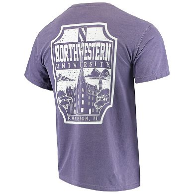 Men's Purple Northwestern Wildcats Comfort Colors Campus Icon T-Shirt