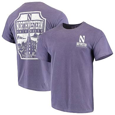 Men's Purple Northwestern Wildcats Comfort Colors Campus Icon T-Shirt