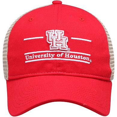 Men's The Game Red Houston Cougars Split Bar Trucker Adjustable Hat