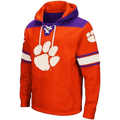 Men's Colosseum Orange Clemson Tigers 2.0 Lace-Up Pullover Hoodie