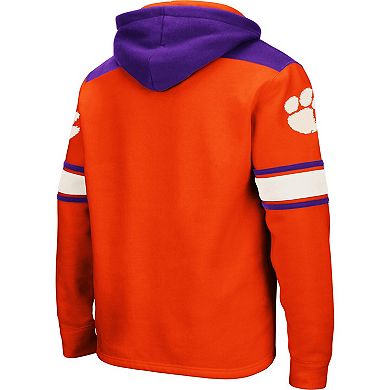 Men's Colosseum Orange Clemson Tigers 2.0 Lace-Up Pullover Hoodie