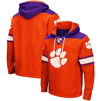 Men's Colosseum Orange Clemson Tigers 2.0 Lace-Up Pullover Hoodie