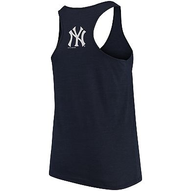Women's Soft as a Grape Navy New York Yankees Plus Size Swing for the Fences Racerback Tank Top