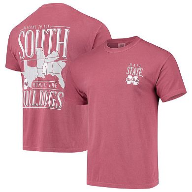 Men's Maroon Mississippi State Bulldogs Comfort Colors Welcome to the South T-Shirt