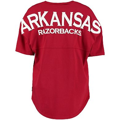 Women's Cardinal Arkansas Razorbacks Spirit Jersey Oversized T-Shirt