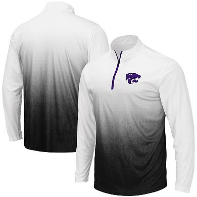 Men's Colosseum Gray Kansas State Wildcats Magic Team Logo Quarter-Zip Jacket