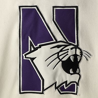 Men's Colosseum Cream Northwestern Wildcats 2.0 Lace-Up Pullover Hoodie