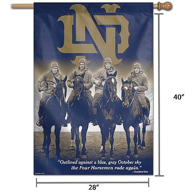 WinCraft Notre Dame Fighting Irish 28" x 40" Four Horsemen Single-Sided Vertical Banner