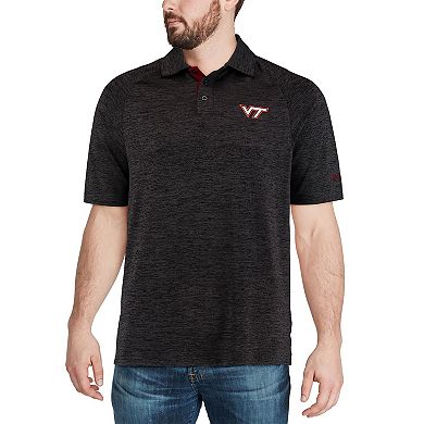 Men's Colosseum Black Virginia Tech Hokies Down Swing Polo