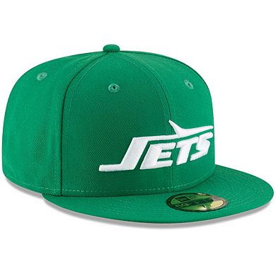 Men's New Era Green New York Jets Omaha Throwback 59FIFTY Fitted Hat