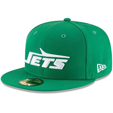 Men's New Era Green New York Jets Omaha Throwback 59FIFTY Fitted Hat