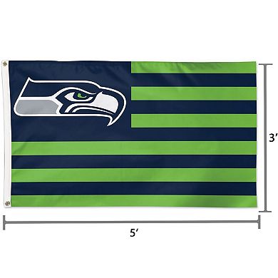 WinCraft Seattle Seahawks 3' x 5' Americana Stars & Stripes Deluxe Flag