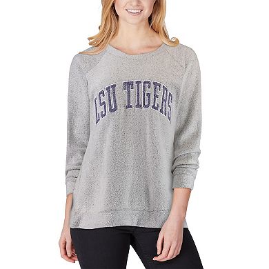 Women's Pressbox Gray LSU Tigers Helena Comfy Sweatshirt