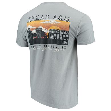 Men's Gray Texas A&M Aggies Comfort Colors Campus Scenery T-Shirt