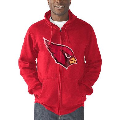 Men's G-III Sports by Carl Banks Cardinal Arizona Cardinals Primary Logo Full-Zip Hoodie