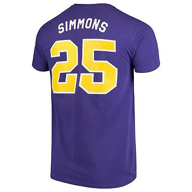 Men's Original Retro Brand Ben Simmons Purple LSU Tigers Alumni Basketball Jersey T-Shirt