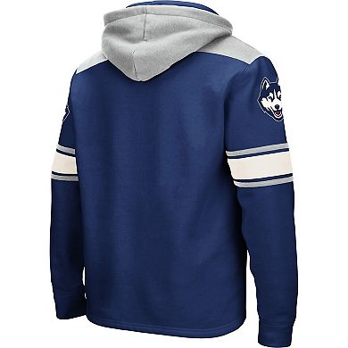 Men's Colosseum Navy UConn Huskies 2.0 Lace-Up Pullover Hoodie