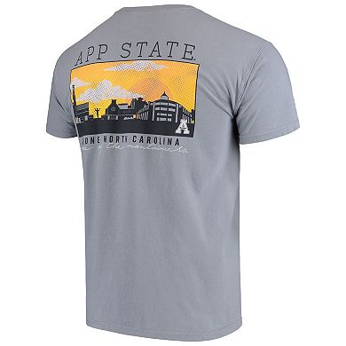 Appalachian State Mountaineers Comfort Colors Campus Scenery T-Shirt - Gray
