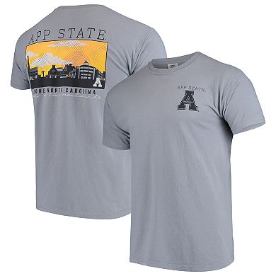 Appalachian State Mountaineers Comfort Colors Campus Scenery T-Shirt - Gray