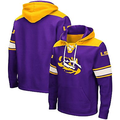 Men's Colosseum Purple LSU Tigers 2.0 Lace-Up Pullover Hoodie