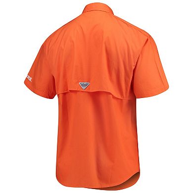 Clemson Tigers Columbia PFG Bonehead Short Sleeve Shirt - Orange