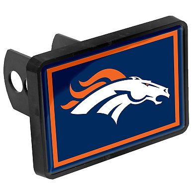 Denver Broncos Logo 1.25" x 2" Universal Plastic Hitch Cover