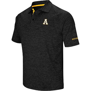 Men's Colosseum Black Appalachian State Mountaineers Down Swing Polo
