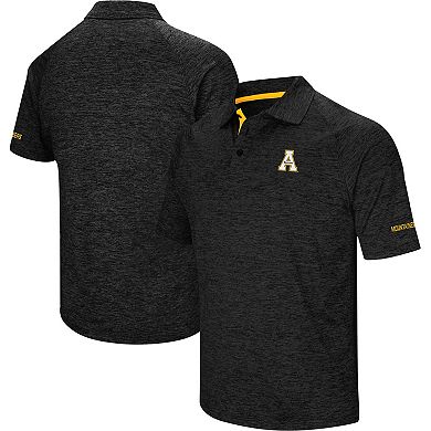 Men's Colosseum Black Appalachian State Mountaineers Down Swing Polo