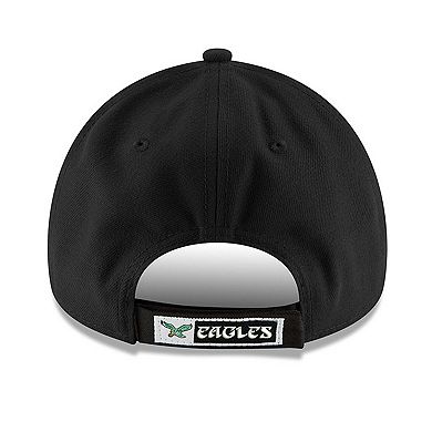 Men's New Era Black Philadelphia Eagles The League Throwback 9FORTY Adjustable Hat