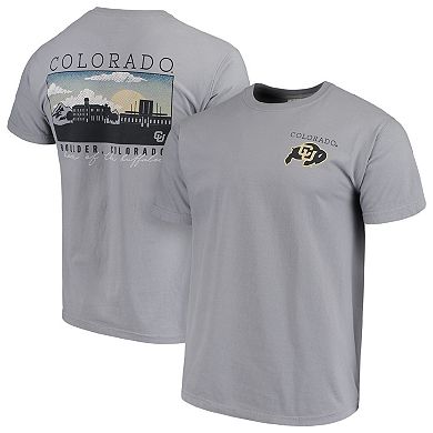 Men's Gray Colorado Buffaloes Comfort Colors Campus Scenery T-Shirt