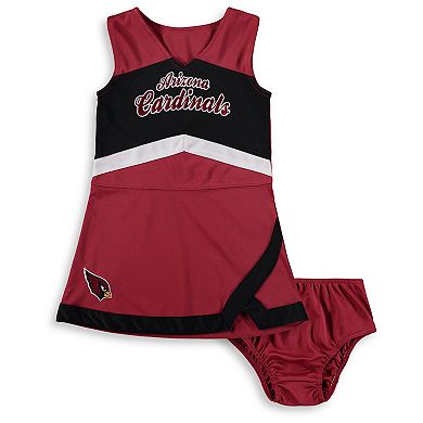 Girls Infant Cardinal/Black Arizona Cardinals Cheer Captain Jumper Dress