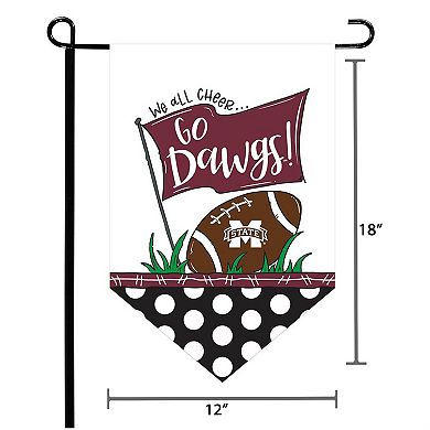 Mississippi State Bulldogs Pointed Garden Flag
