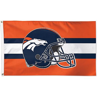 WinCraft Denver Broncos Single-Sided 3' x 5' Deluxe Helmet Flag