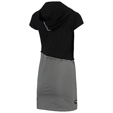 Women's Refried Apparel Black/Gray New York Jets Sustainable Hooded Mini Dress