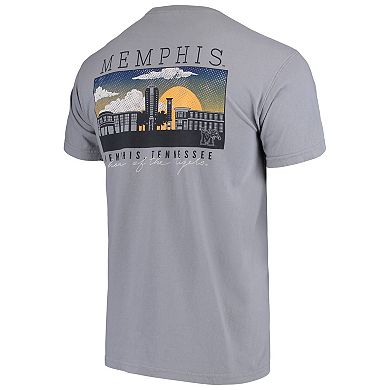 Memphis Tigers Comfort Colors Campus Scenery T-Shirt - Gray