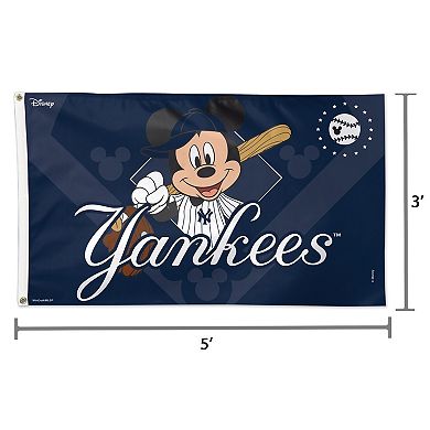 WinCraft New York Yankees Single-Sided 3' x 5' Deluxe Disney Flag