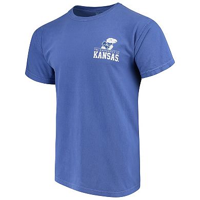 Men's Royal Kansas Jayhawks Comfort Colors Campus Icon T-Shirt