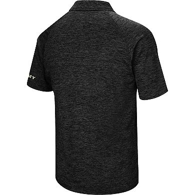 Men's Colosseum Black Army Black Knights Down Swing Polo