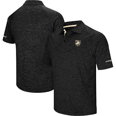 Men's Colosseum Black Army Black Knights Down Swing Polo