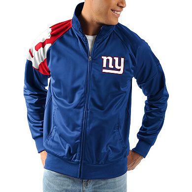 Men's G-III Sports by Carl Banks Royal New York Giants Interception Full-Zip Track Jacket