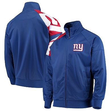 Men's G-III Sports by Carl Banks Royal New York Giants Interception Full-Zip Track Jacket