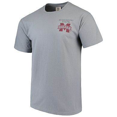 Men's Gray Mississippi State Bulldogs Comfort Colors Campus Scenery T-Shirt