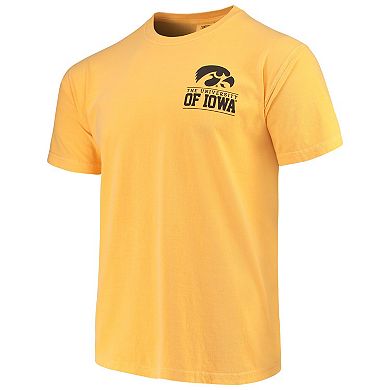 Men's Gold Iowa Hawkeyes Comfort Colors Campus Icon T-Shirt