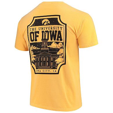 Men's Gold Iowa Hawkeyes Comfort Colors Campus Icon T-Shirt