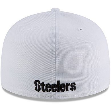 Men's New Era White Pittsburgh Steelers Omaha 59FIFTY Fitted Hat