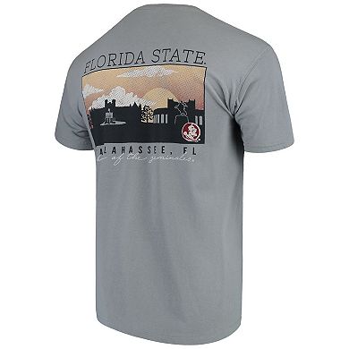 Men's Gray Florida State Seminoles Comfort Colors Campus Scenery T-Shirt
